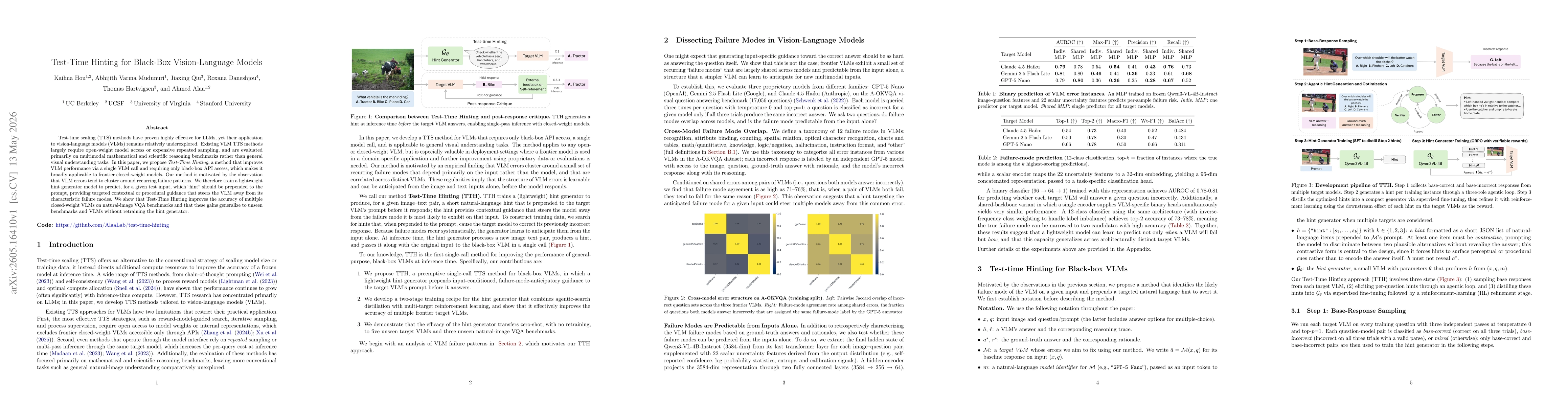 Thumbnail for Test-Time Hinting for Black-Box Vision-Language Models