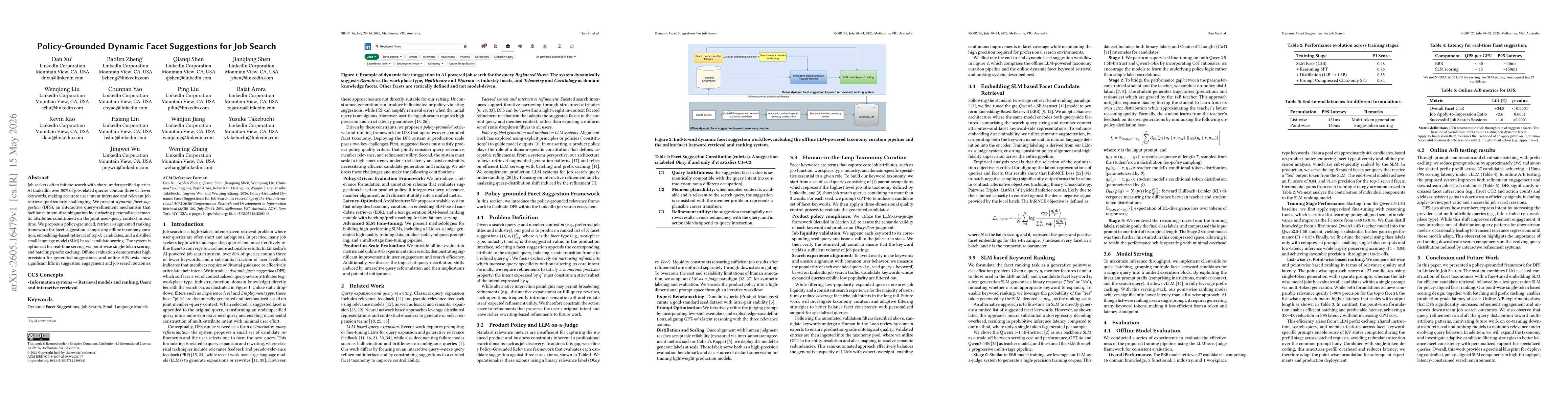 Thumbnail for Policy-Grounded Dynamic Facet Suggestions for Job Search