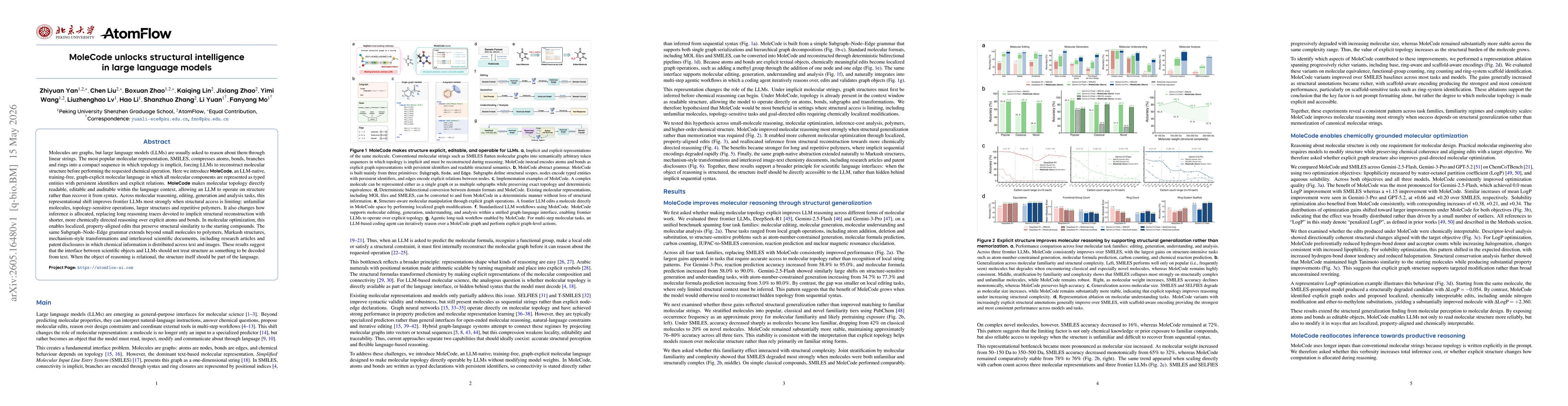 Thumbnail for MoleCode unlocks structural intelligence in large language models
