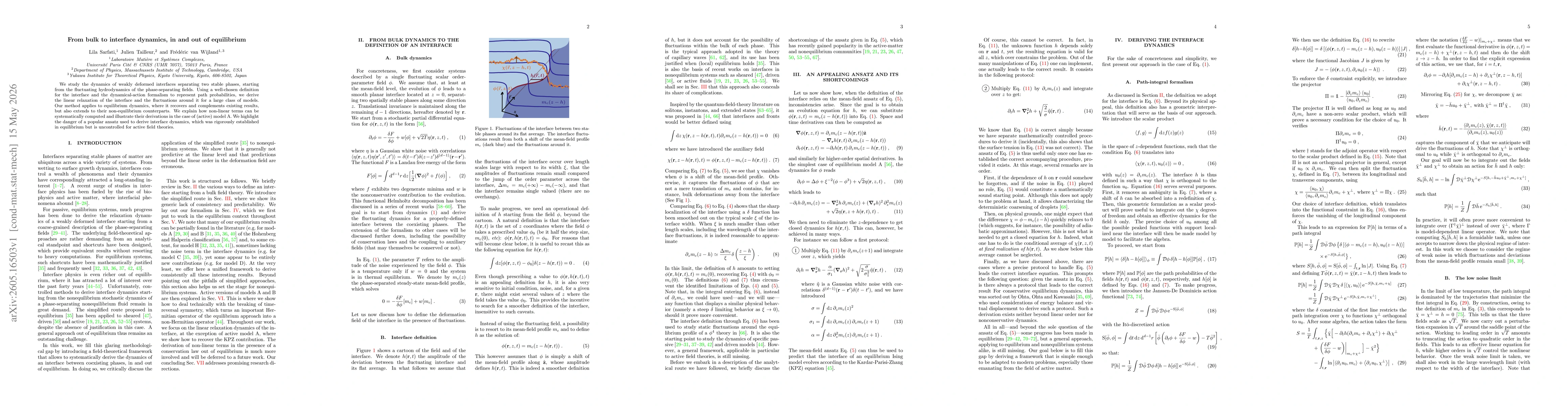 Thumbnail for From bulk to interface dynamics, in and out of equilibrium