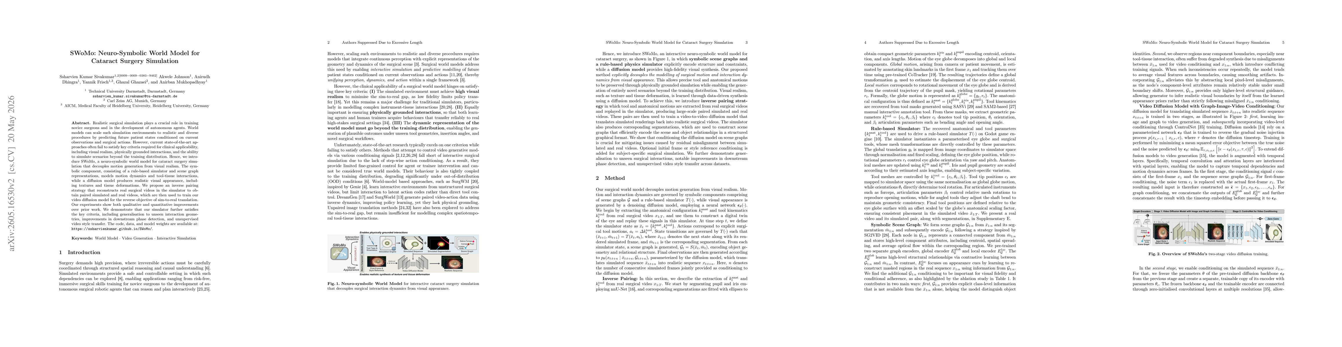 Thumbnail for SWoMo: Neuro-Symbolic World Model for Cataract Surgery Simulation