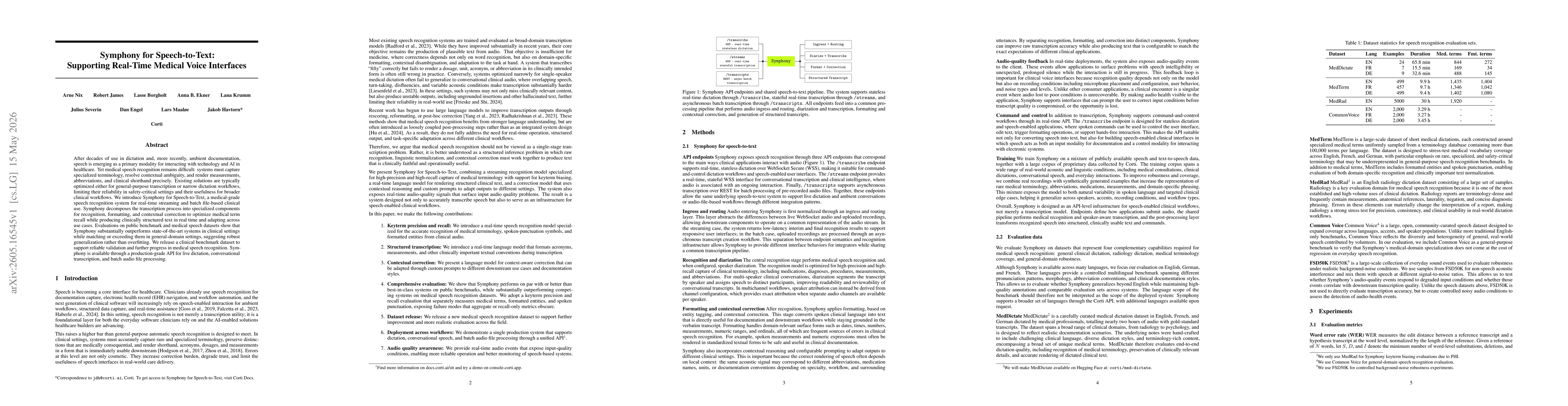 Thumbnail for Symphony for Speech-to-Text: Supporting Real-Time Medical Voice Interfaces