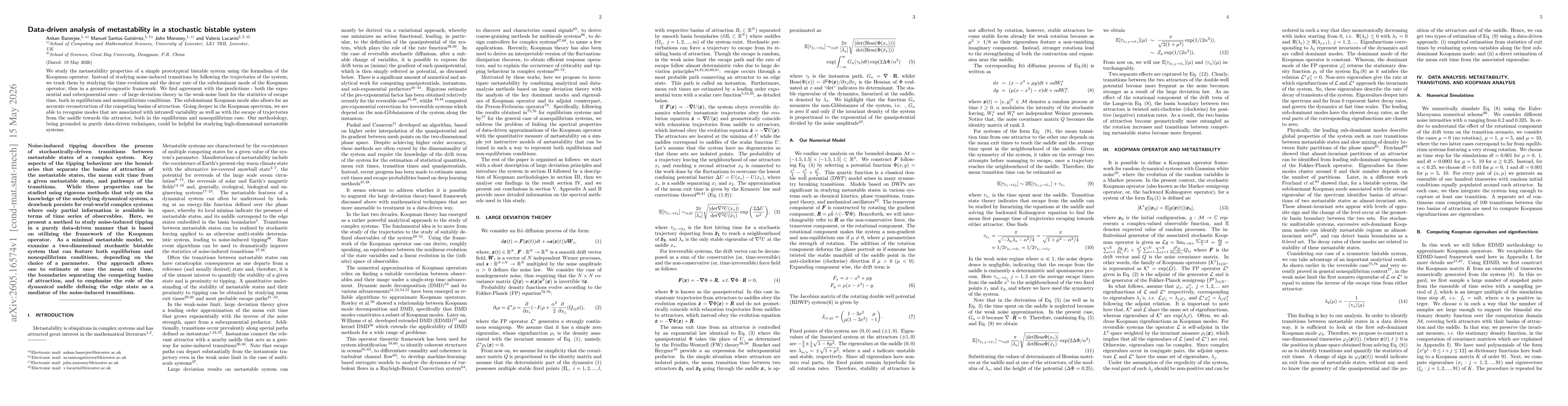 Thumbnail for Data-driven analysis of metastability in a stochastic bistable system