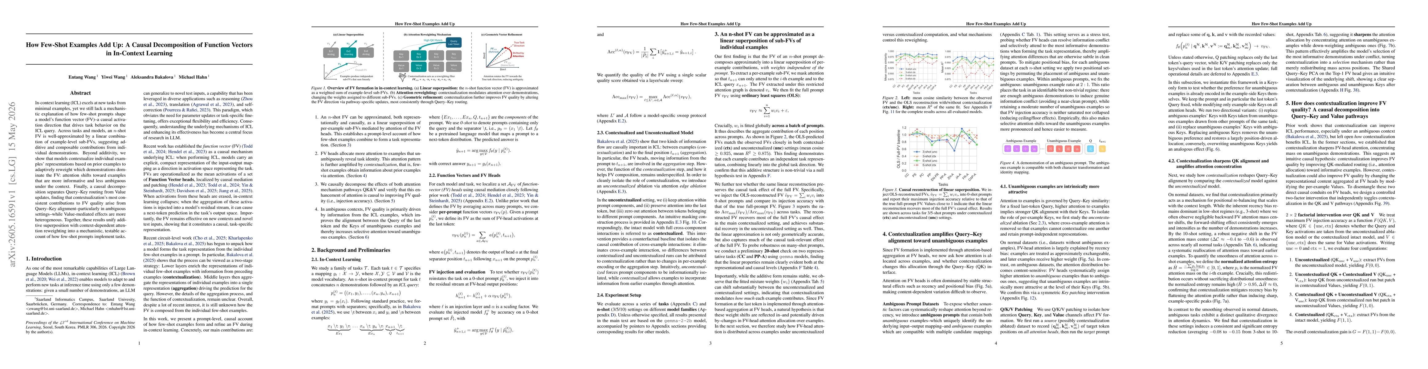Thumbnail for How Few-Shot Examples Add Up: A Causal Decomposition of Function Vectors in In-Context Learning
