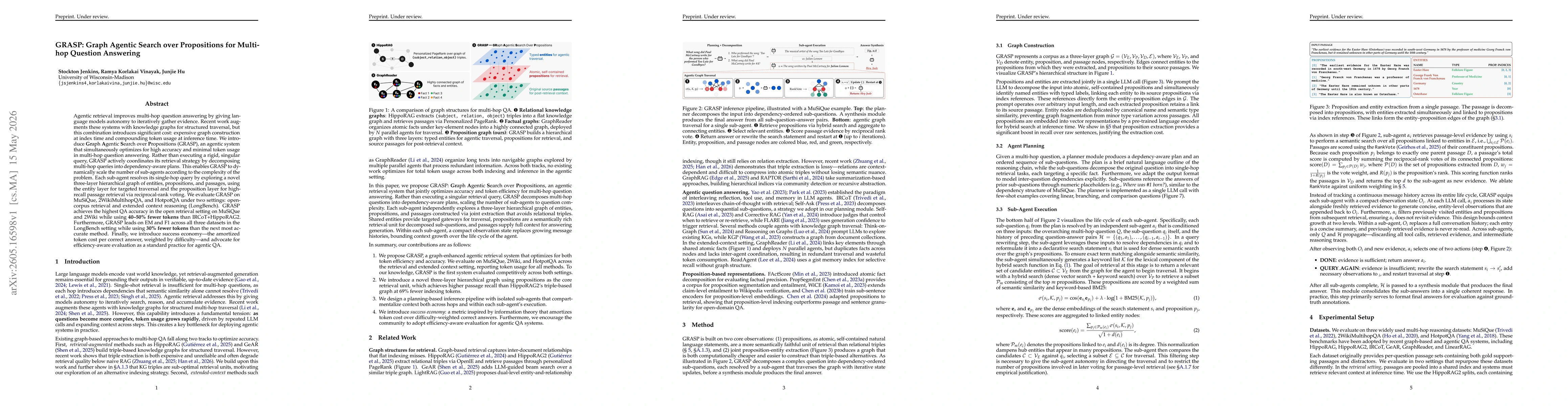 Thumbnail for GRASP: Graph Agentic Search over Propositions for Multi-hop Question Answering