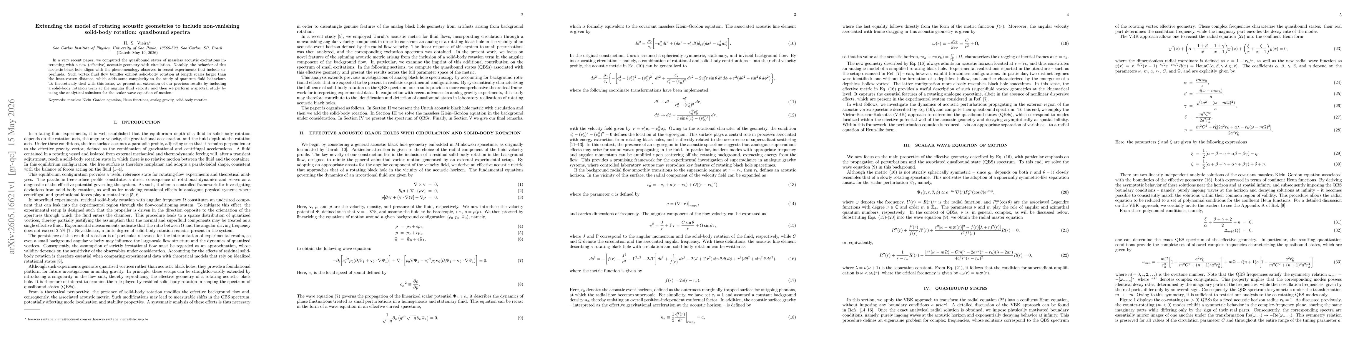 Thumbnail for Extending the model of rotating acoustic geometries to include non-vanishing solid-body rotation: quasibound spectra