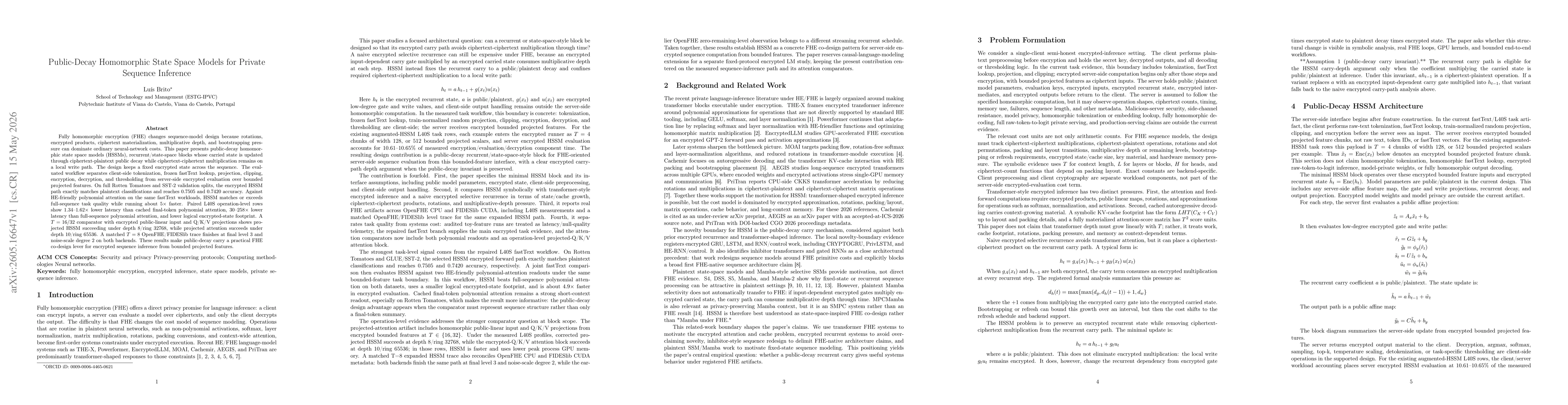 Thumbnail for Public-Decay Homomorphic State Space Models for Private Sequence Inference