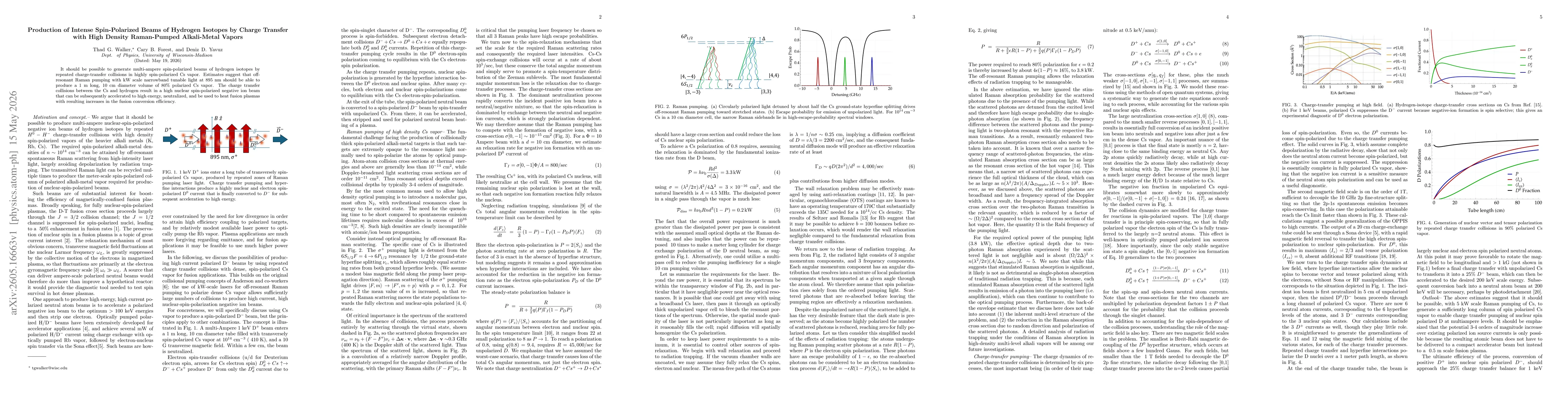 Thumbnail for Production of Intense Spin-Polarized Beams of Hydrogen Isotopes by Charge Transfer with High Density Raman-Pumped Alkali-Metal Vapors