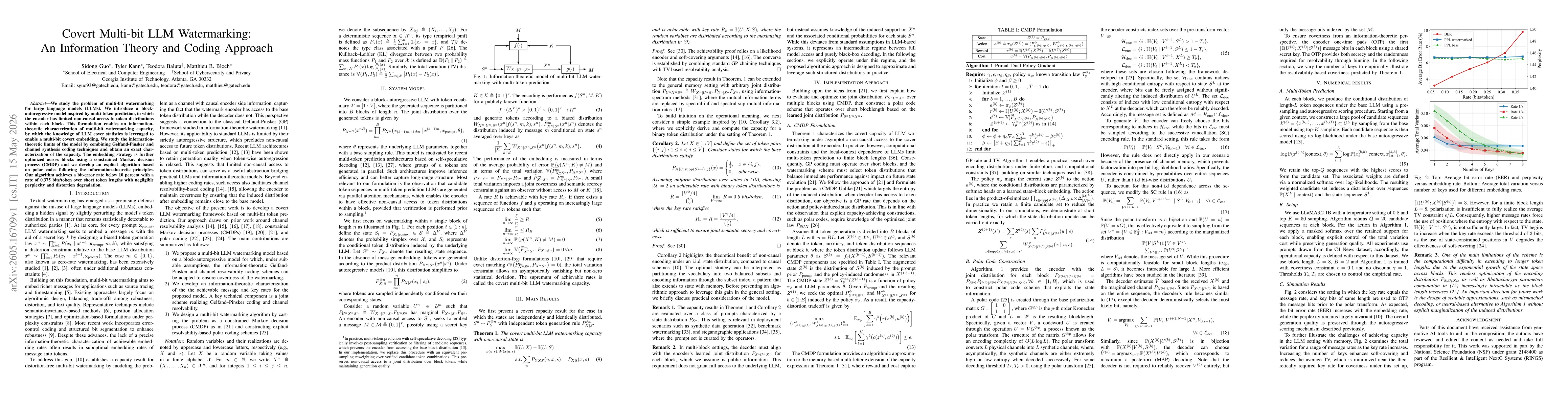 Thumbnail for Covert Multi-bit LLM Watermarking: An Information Theory and Coding Approach