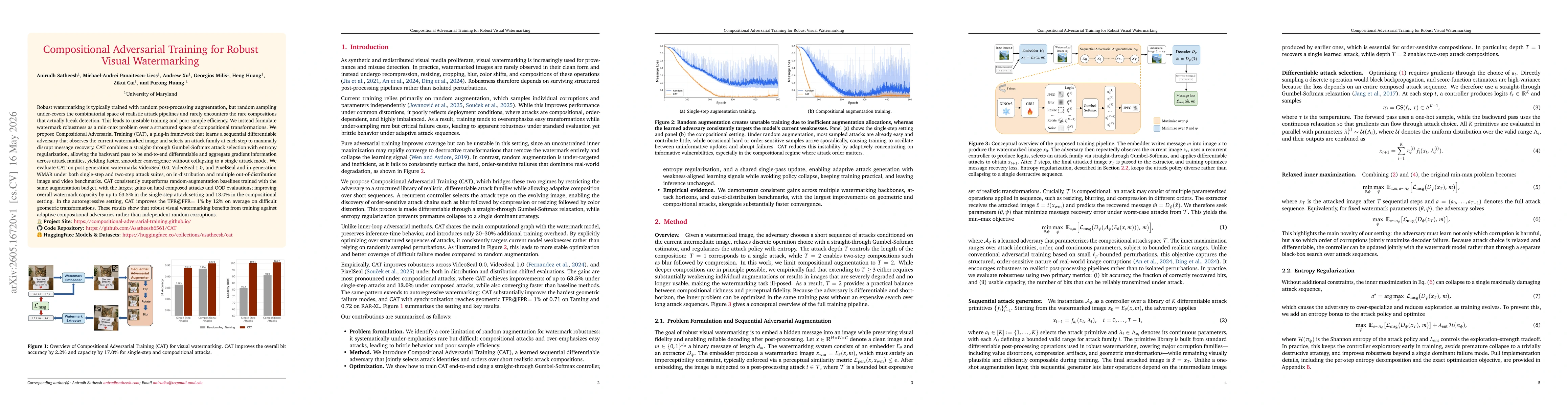 Thumbnail for Compositional Adversarial Training for Robust Visual Watermarking