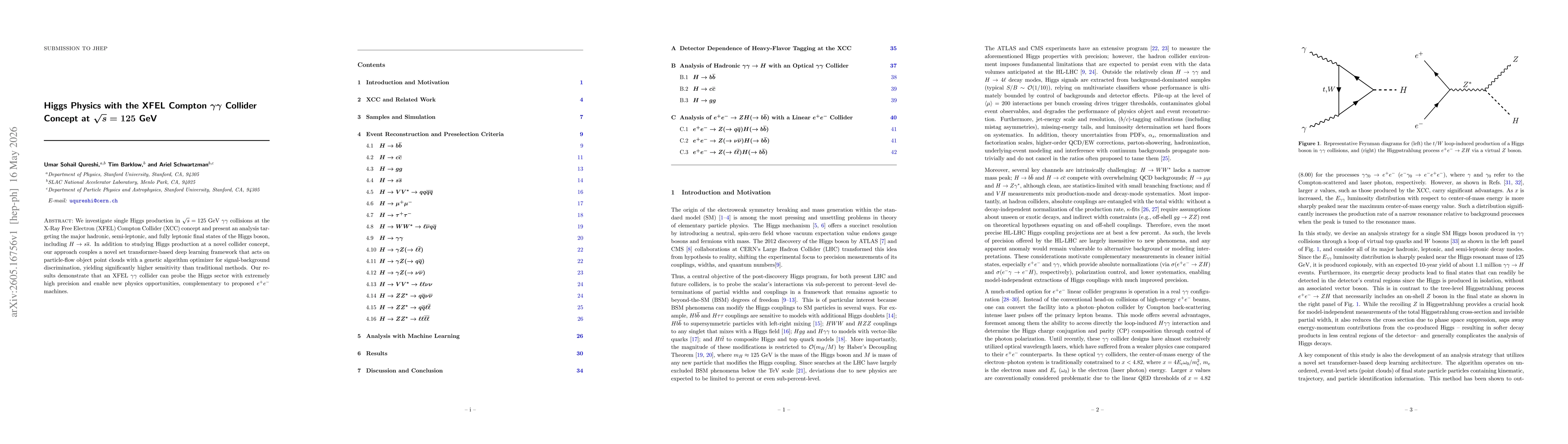 Thumbnail for Higgs Physics with the XFEL Compton $\boldsymbol{γγ}$ Collider Concept at $\boldsymbol{\sqrt{s}=125}$ GeV