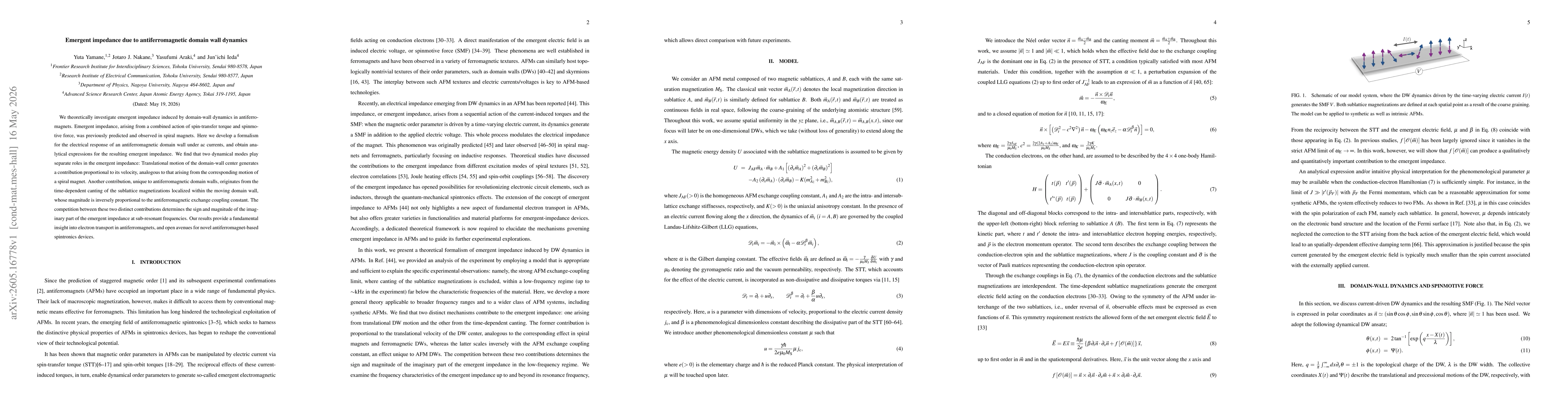 Thumbnail for Emergent impedance due to antiferromagnetic domain wall dynamics