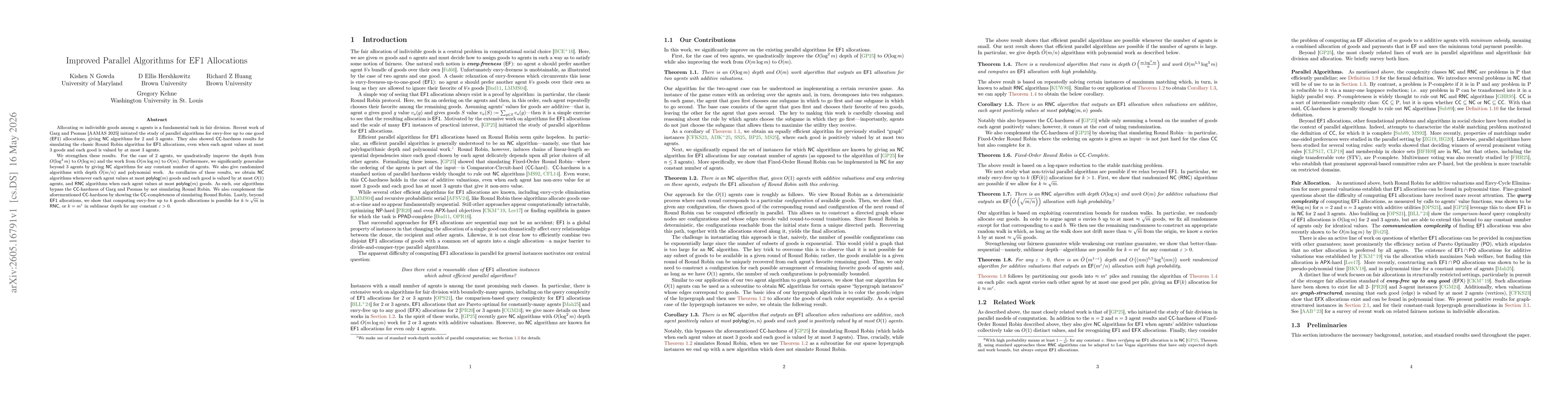 Thumbnail for Improved Parallel Algorithms for EF1 Allocations