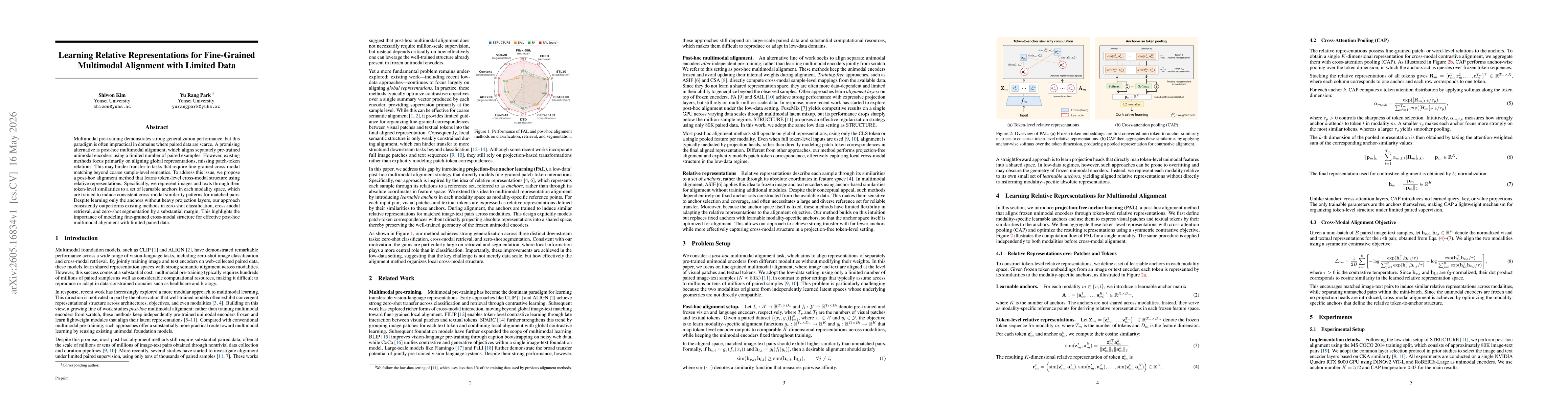 Thumbnail for Learning Relative Representations for Fine-Grained Multimodal Alignment with Limited Data