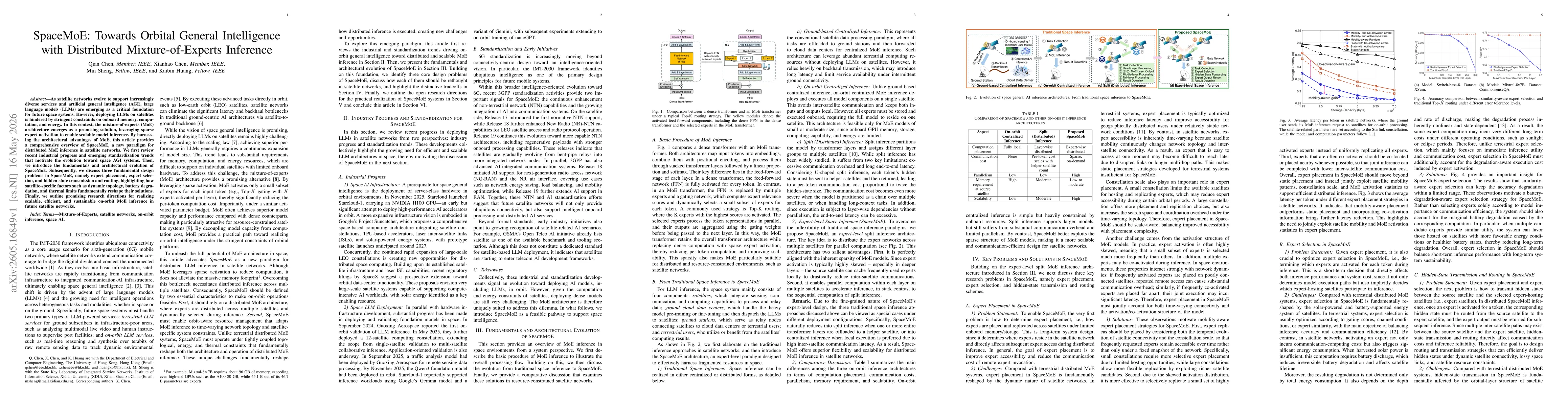 Thumbnail for SpaceMoE: Towards Orbital General Intelligence with Distributed Mixture-of-Experts Inference