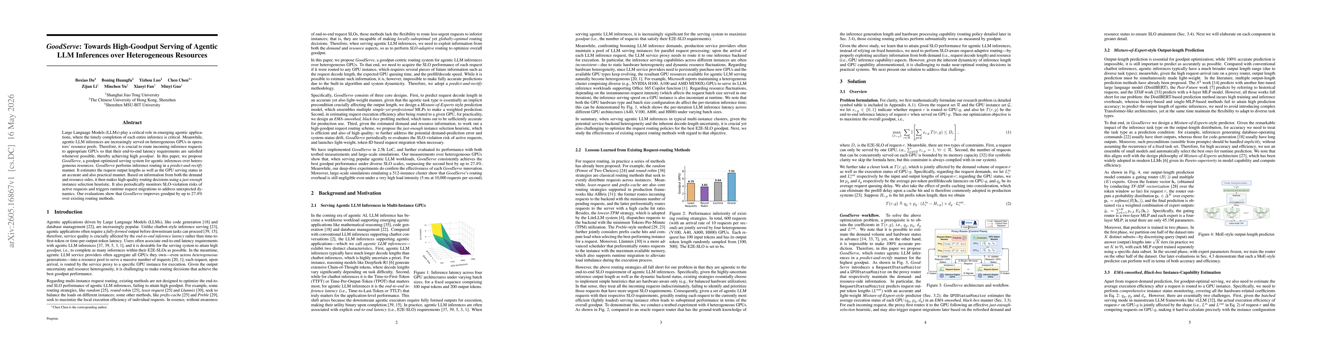 Thumbnail for GoodServe: Towards High-Goodput Serving of Agentic LLM Inferences over Heterogeneous Resources