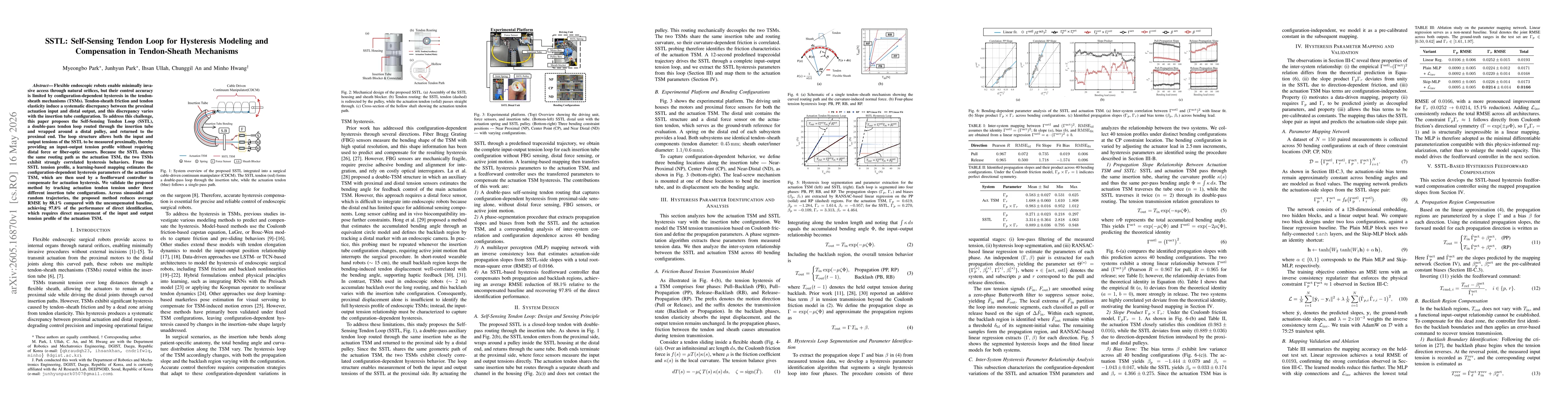 Thumbnail for SSTL: Self-Sensing Tendon Loop for Hysteresis Modeling and Compensation in Tendon-Sheath Mechanisms