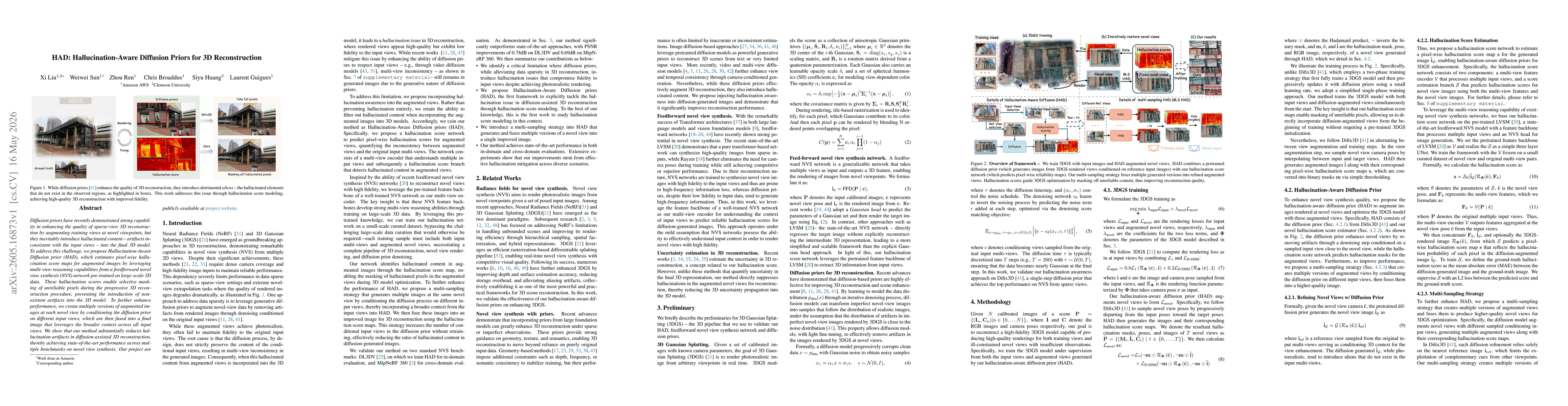 Thumbnail for HAD: Hallucination-Aware Diffusion Priors for 3D Reconstruction