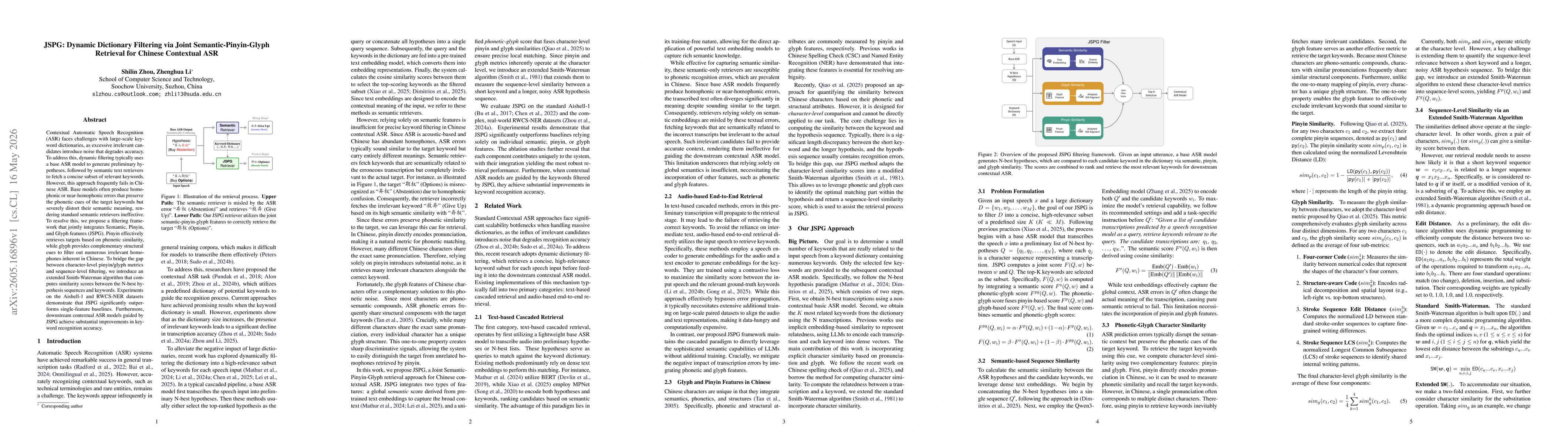 Thumbnail for JSPG: Dynamic Dictionary Filtering via Joint Semantic-Pinyin-Glyph Retrieval for Chinese Contextual ASR