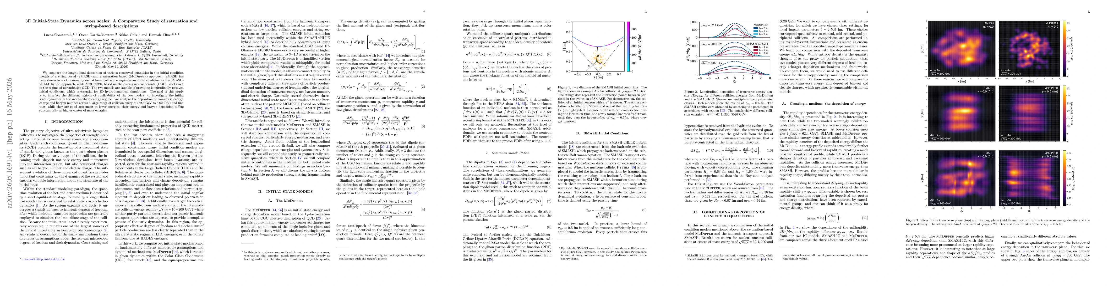 Thumbnail for 3D Initial-State Dynamics across scales: A Comparative Study of saturation and string-based descriptions
