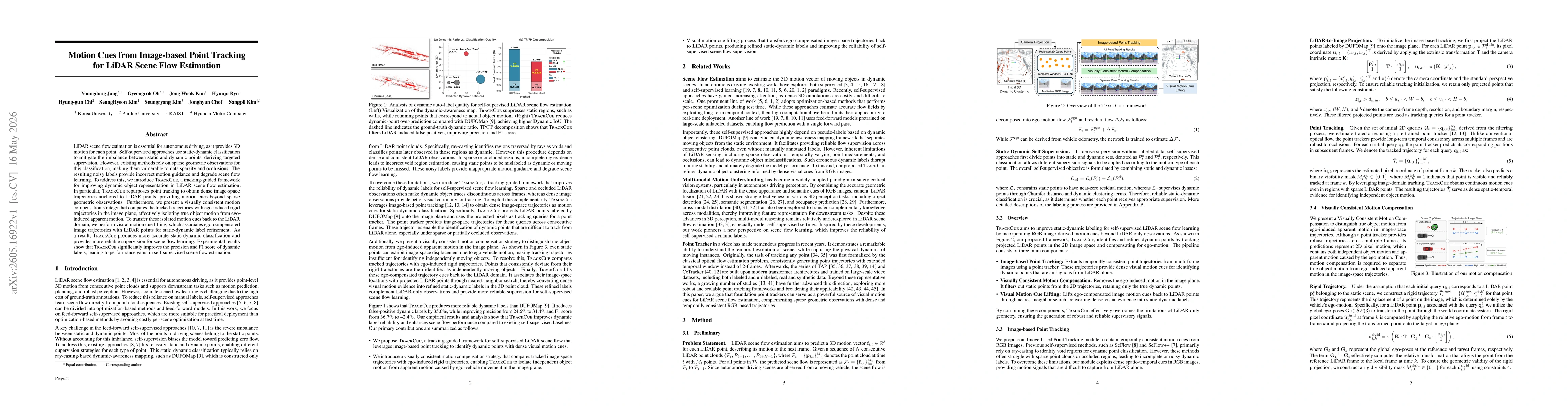 Thumbnail for Motion Cues from Image-based Point Tracking for LiDAR Scene Flow Estimation
