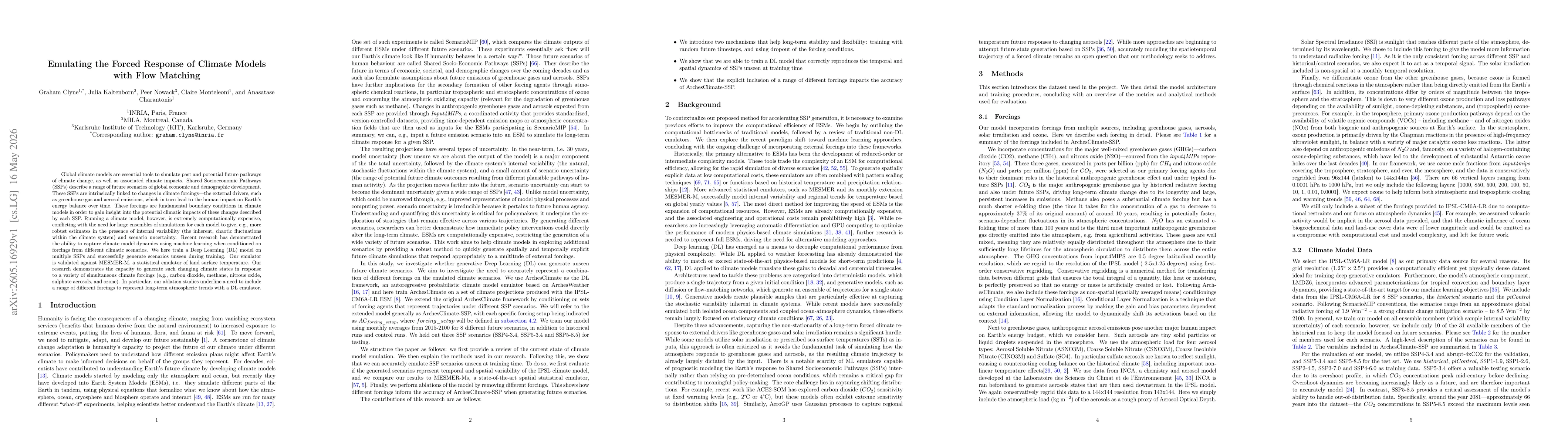 Thumbnail for Emulating the Forced Response of Climate Models with Flow Matching