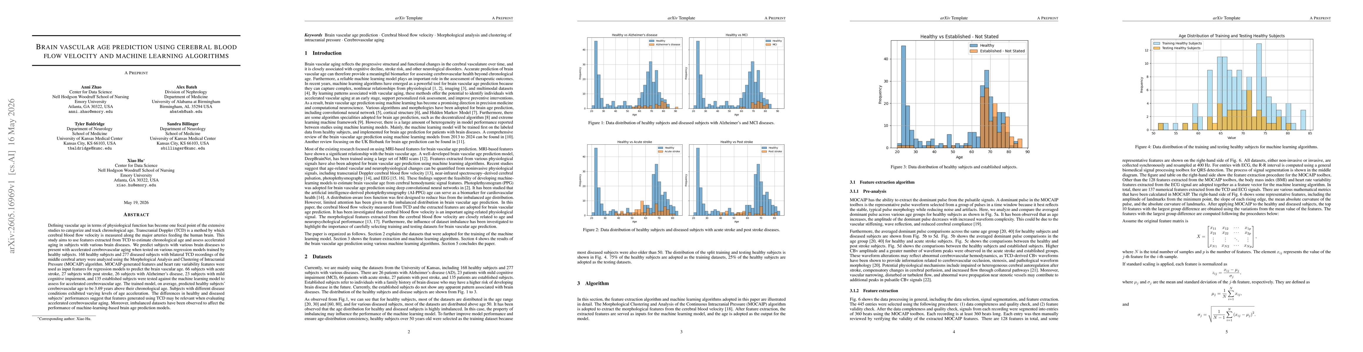 Thumbnail for Brain Vascular Age Prediction Using Cerebral Blood Flow Velocity and Machine Learning Algorithms
