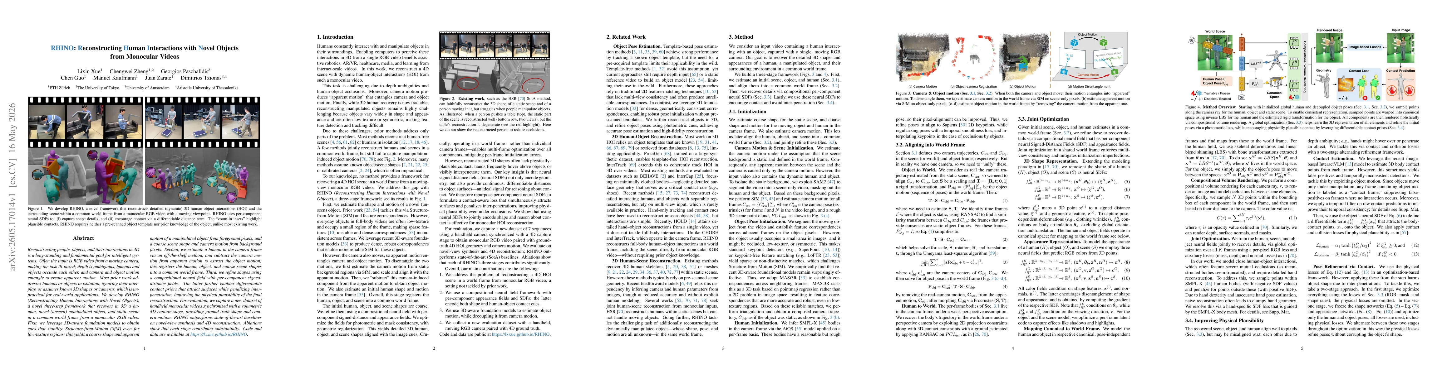 Thumbnail for RHINO: Reconstructing Human Interactions with Novel Objects from Monocular Videos