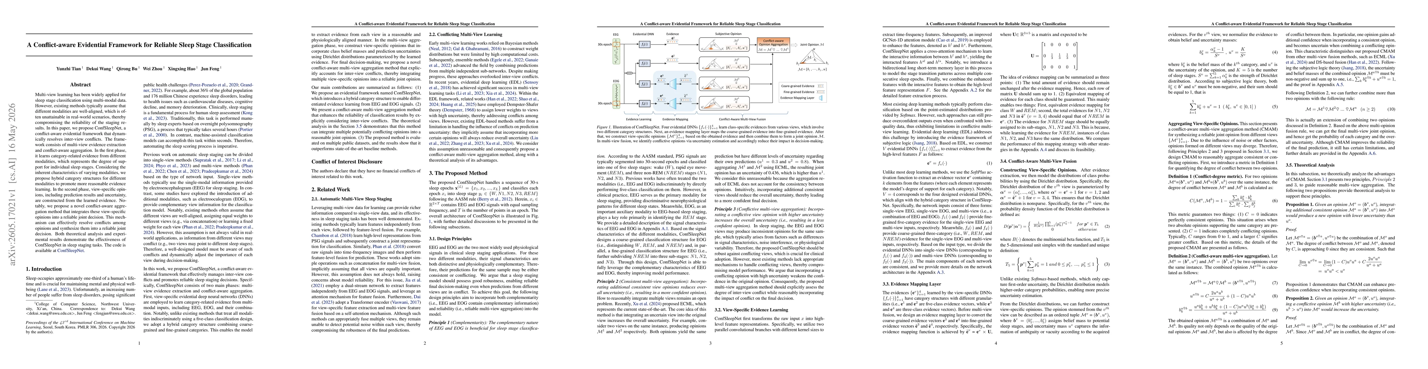 Thumbnail for A Conflict-aware Evidential Framework for Reliable Sleep Stage Classification