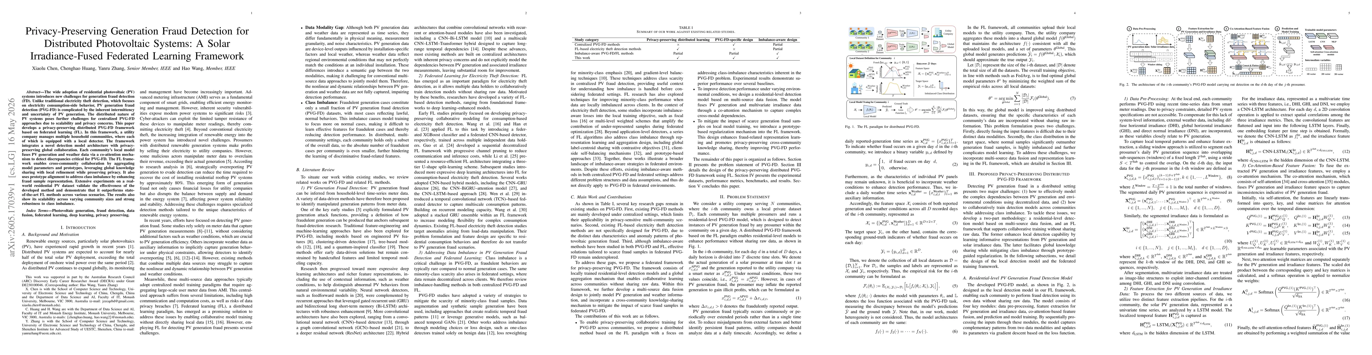 Thumbnail for Privacy-Preserving Generation Fraud Detection for Distributed Photovoltaic Systems: A Solar Irradiance-Fused Federated Learning Framework