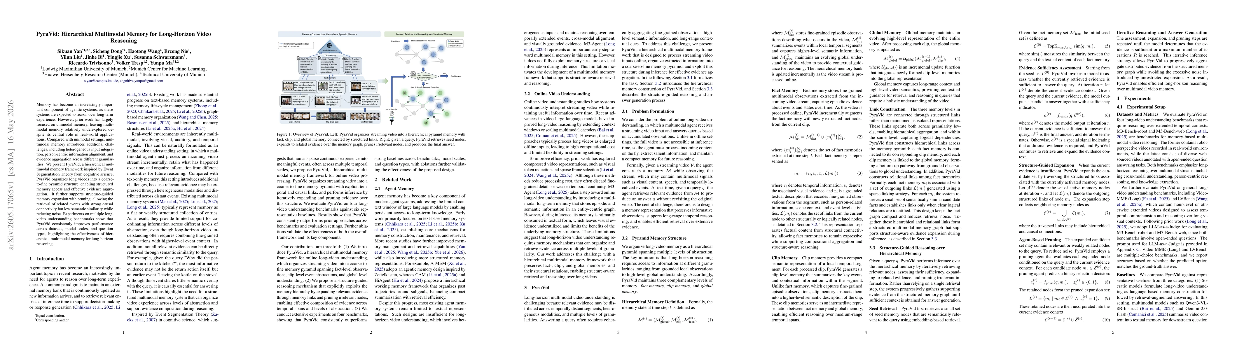 Thumbnail for PyraVid: Hierarchical Multimodal Memory for Long-Horizon Video Reasoning