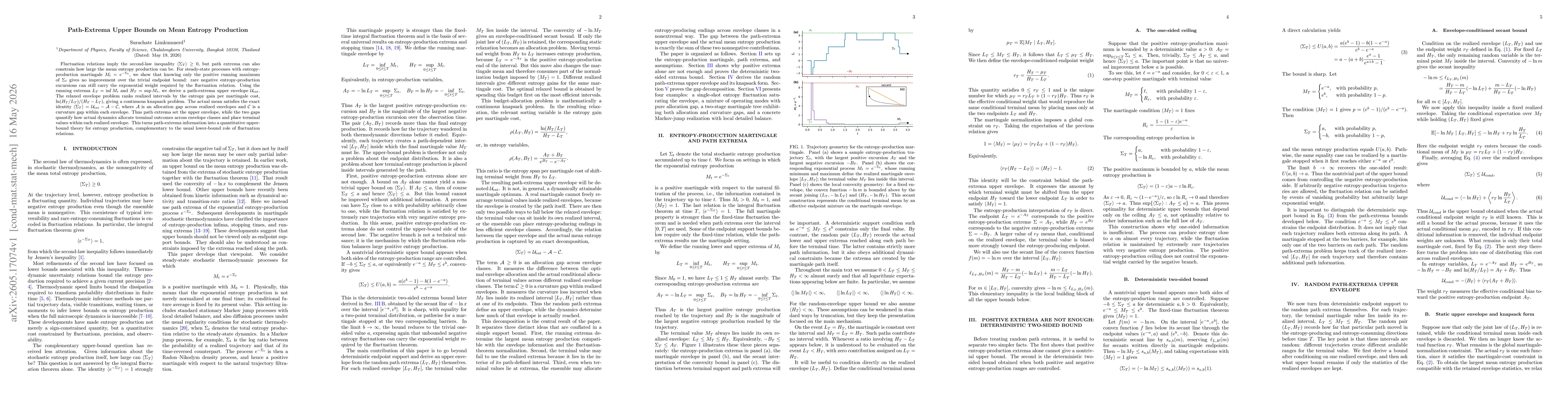 Thumbnail for Path-Extrema Upper Bounds on Mean Entropy Production