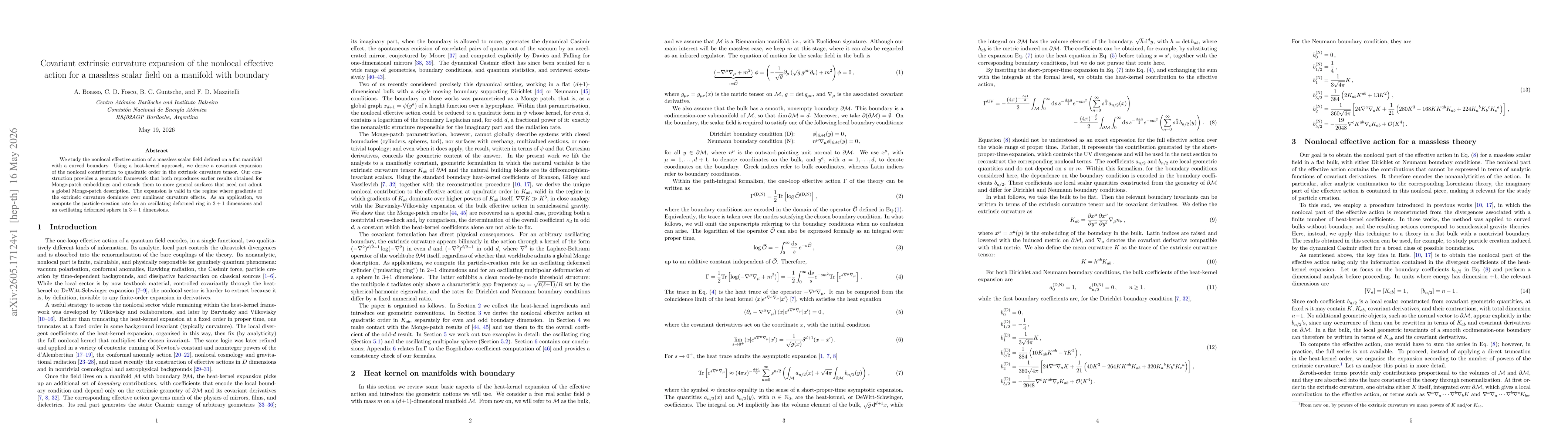 Thumbnail for Covariant extrinsic curvature expansion of the nonlocal effective action for a massless scalar field on a manifold with boundary
