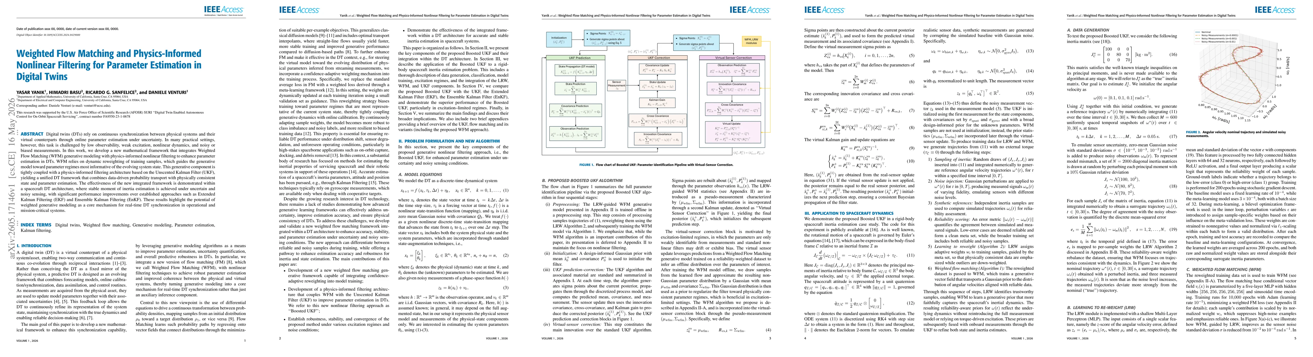 Thumbnail for Weighted Flow Matching and Physics-Informed Nonlinear Filtering for Parameter Estimation in Digital Twins