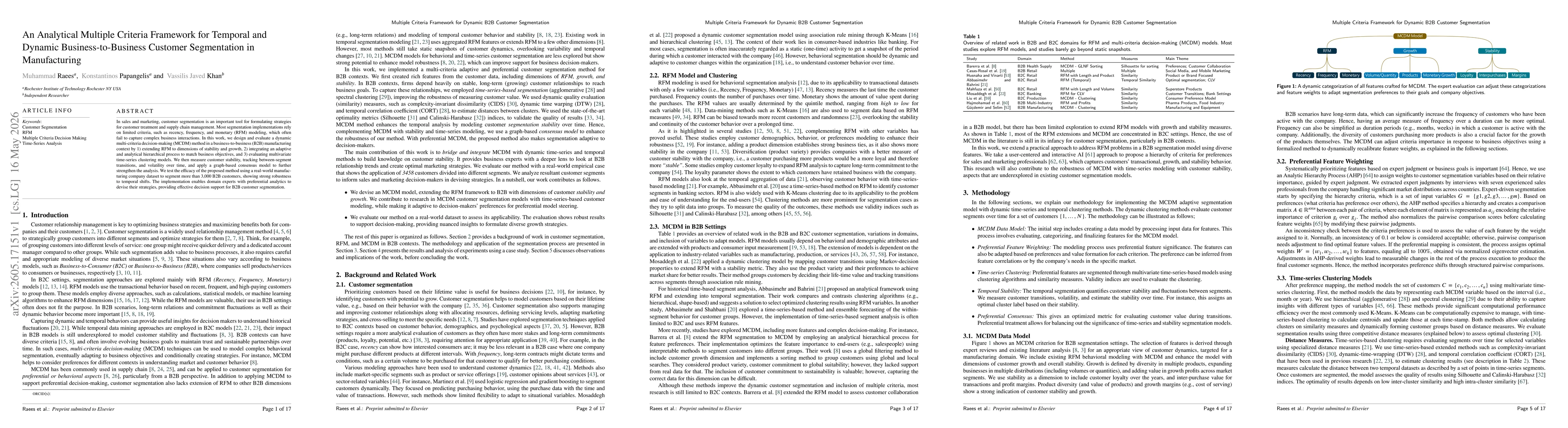 Thumbnail for An Analytical Multiple Criteria Framework for Temporal and Dynamic Business-to-Business Customer Segmentation in Manufacturing