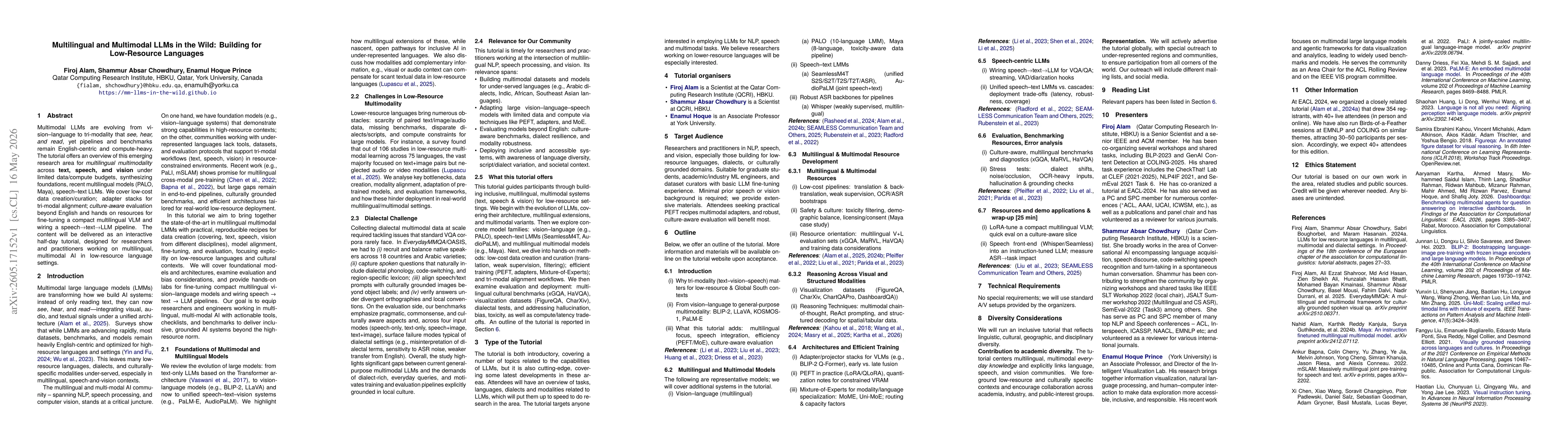 Thumbnail for Multilingual and Multimodal LLMs in the Wild: Building for Low-Resource Languages