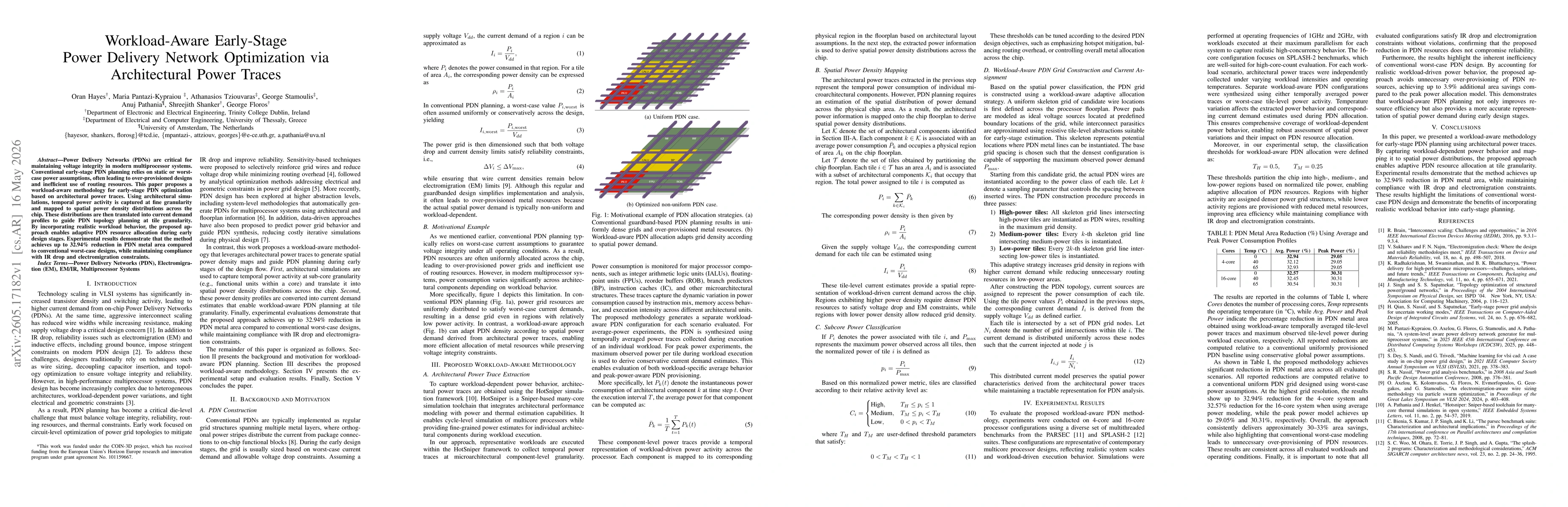 Thumbnail for Workload-Aware Early-Stage Power Delivery Network Optimization via Architectural Power Traces