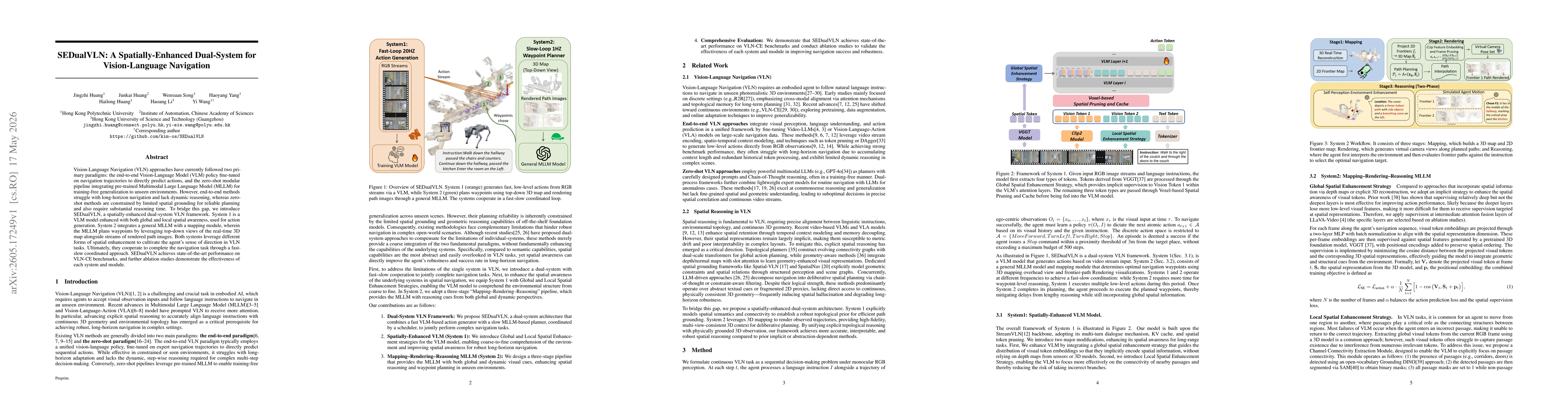 Thumbnail for SEDualVLN: A Spatially-Enhanced Dual-System for Vision-Language Navigation