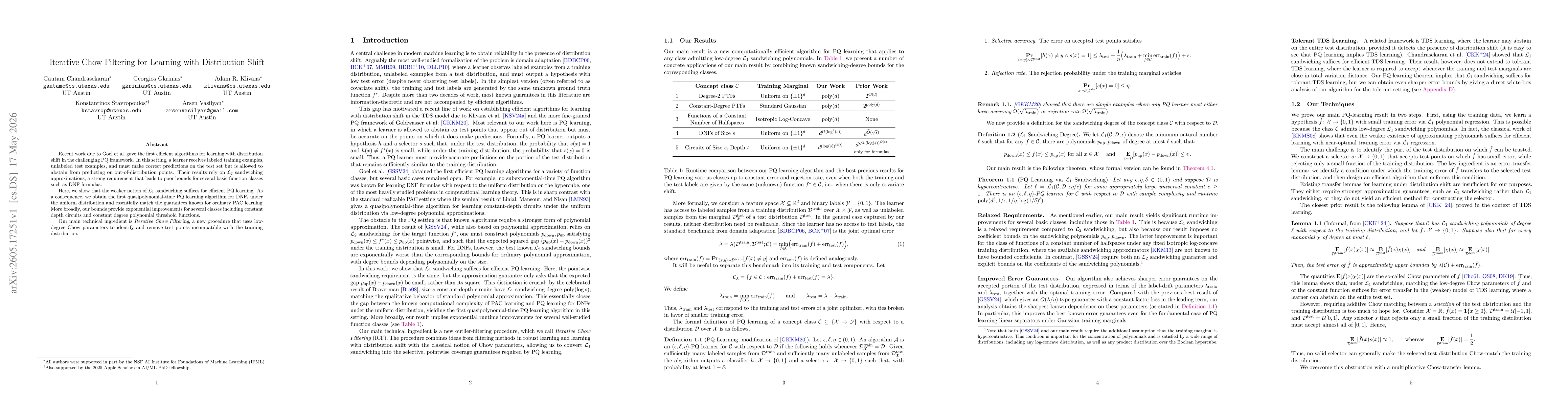Thumbnail for Iterative Chow Filtering for Learning with Distribution Shift