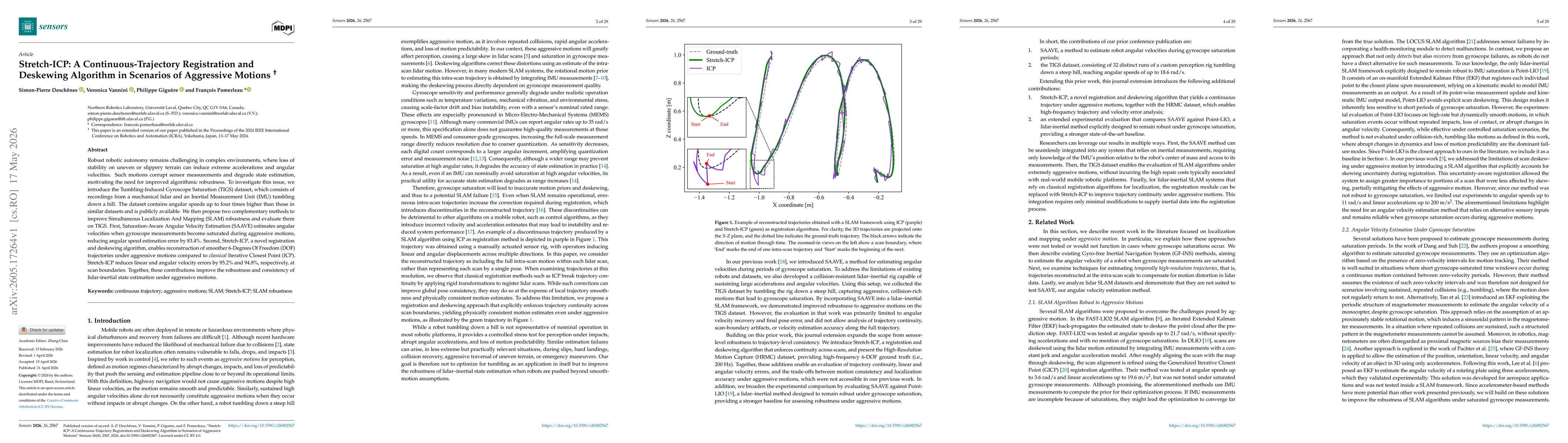 Thumbnail for Stretch-ICP: A Continuous-Trajectory Registration and Deskewing Algorithm in Scenarios of Aggressive Motions