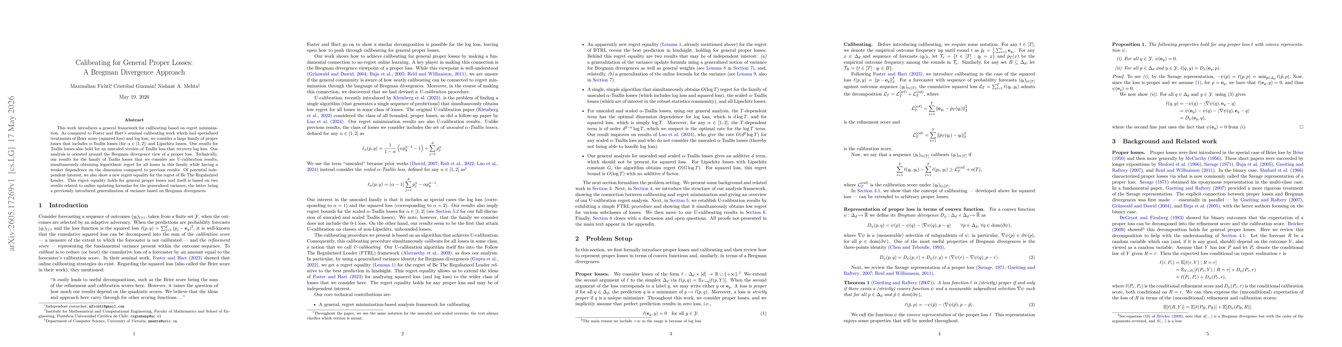 Thumbnail for Calibeating for general proper losses: A Bregman divergence approach
