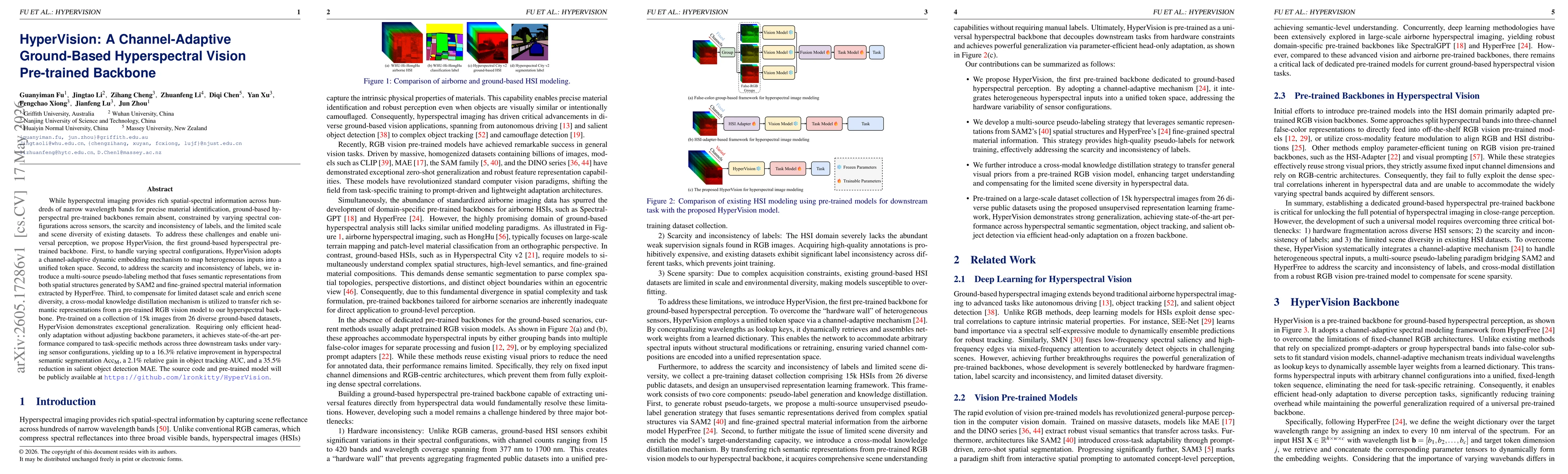Thumbnail for HyperVision: A Channel-Adaptive Ground-Based Hyperspectral Vision Pre-trained Backbone