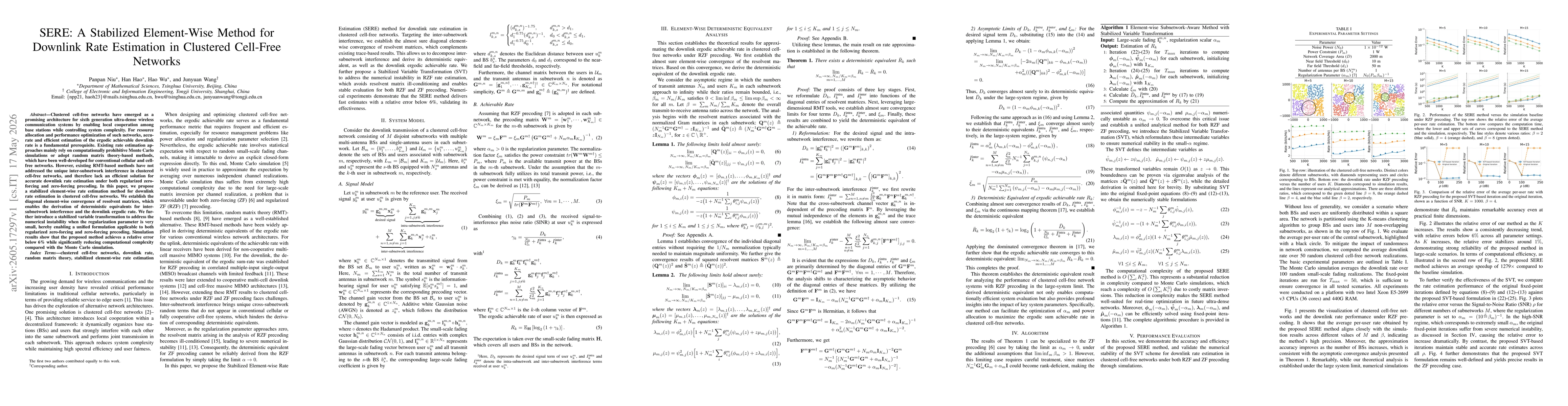 Thumbnail for SERE: A Stabilized Element-Wise Method for Downlink Rate Estimation in Clustered Cell-Free Networks