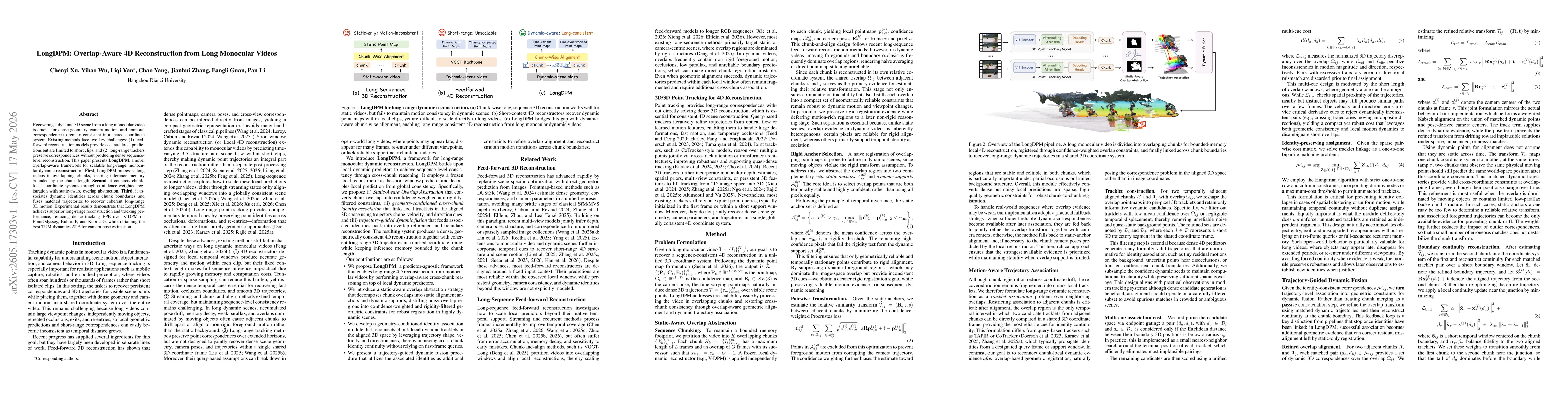 Thumbnail for LongDPM: Overlap-Aware 4D Reconstruction from Long Monocular Videos