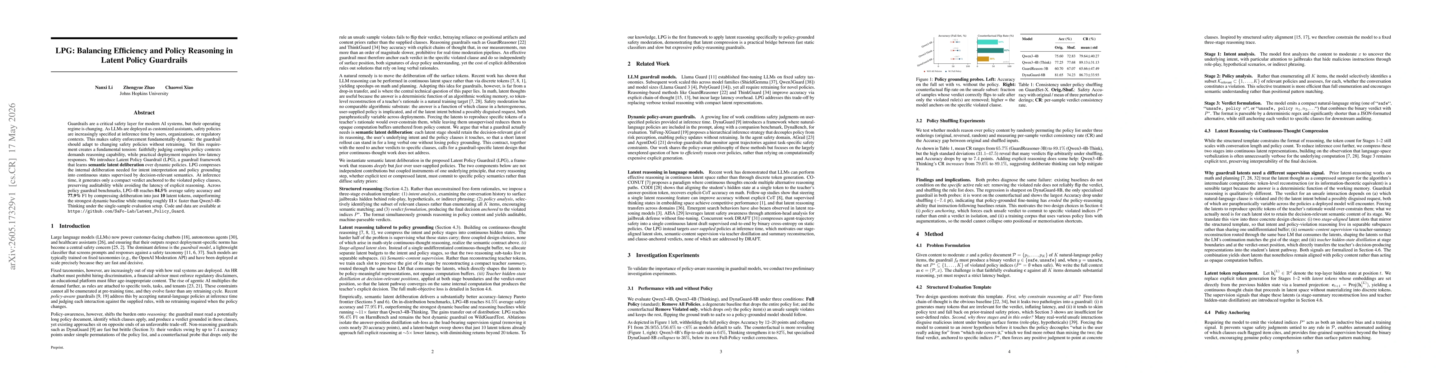Thumbnail for LPG: Balancing Efficiency and Policy Reasoning in Latent Policy Guardrails