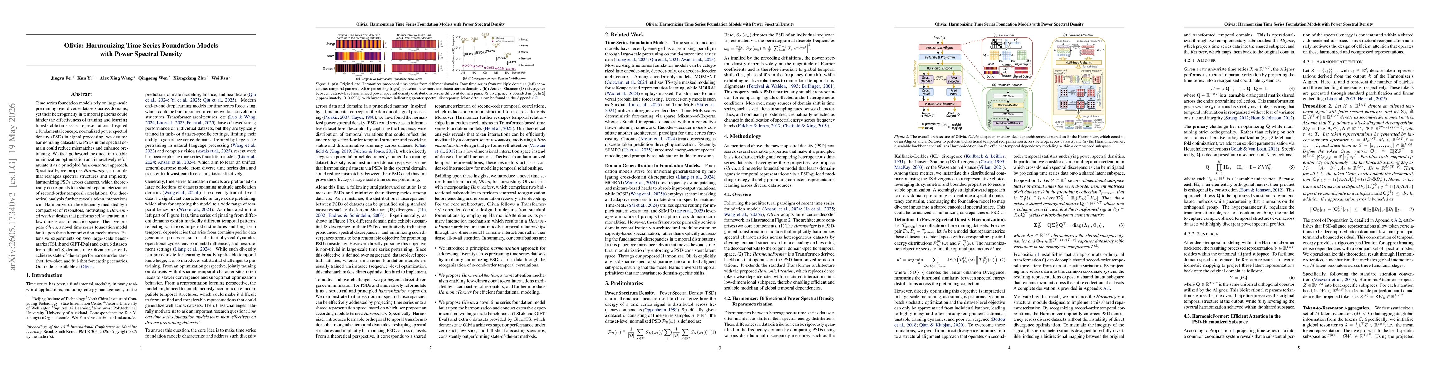 Thumbnail for Olivia: Harmonizing Time Series Foundation Models with Power Spectral Density