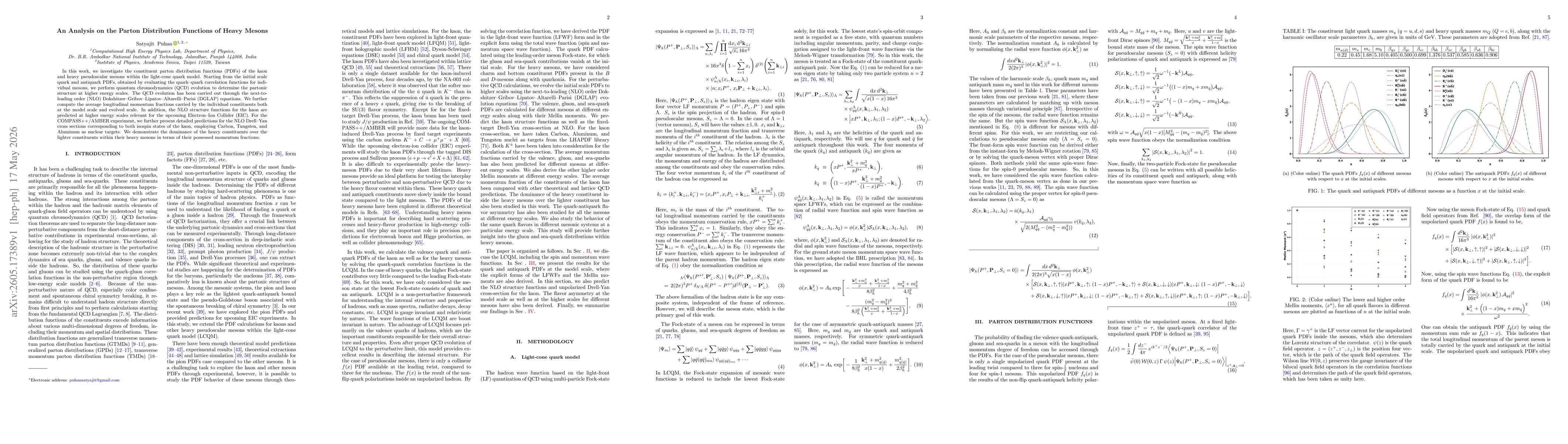 Thumbnail for An Analysis on the Parton Distribution Functions of Heavy Mesons