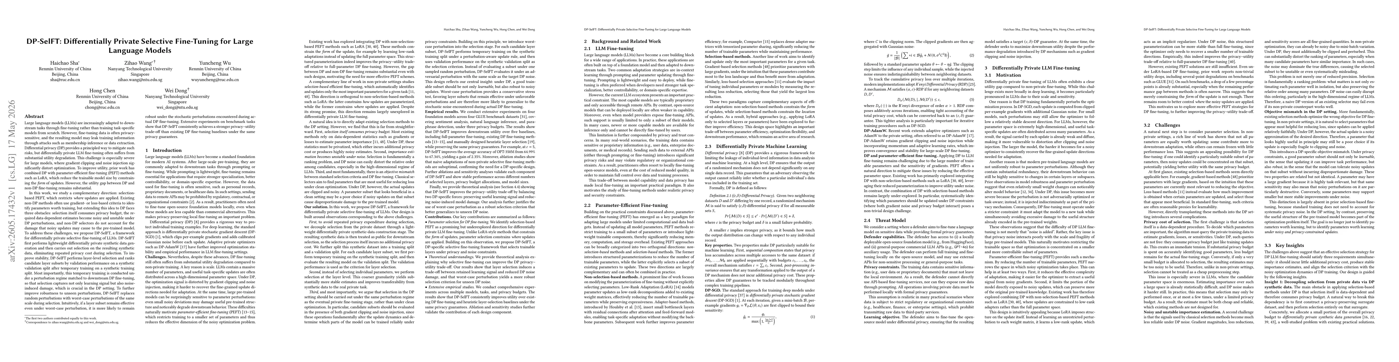 Thumbnail for DP-SelFT: Differentially Private Selective Fine-Tuning for Large Language Models