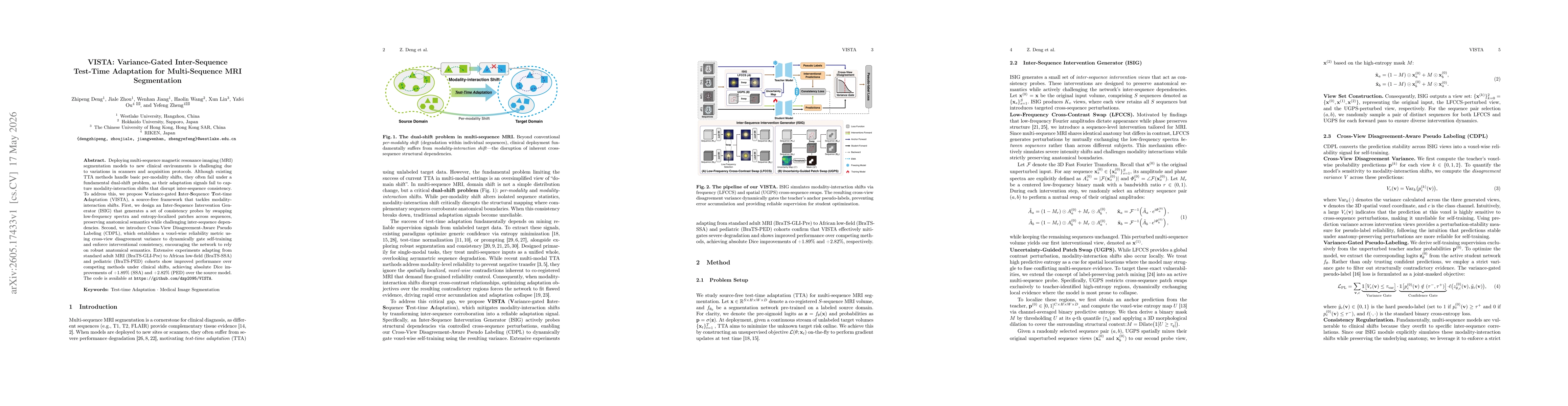 Thumbnail for VISTA: Variance-Gated Inter-Sequence Test-Time Adaptation for Multi-Sequence MRI Segmentation