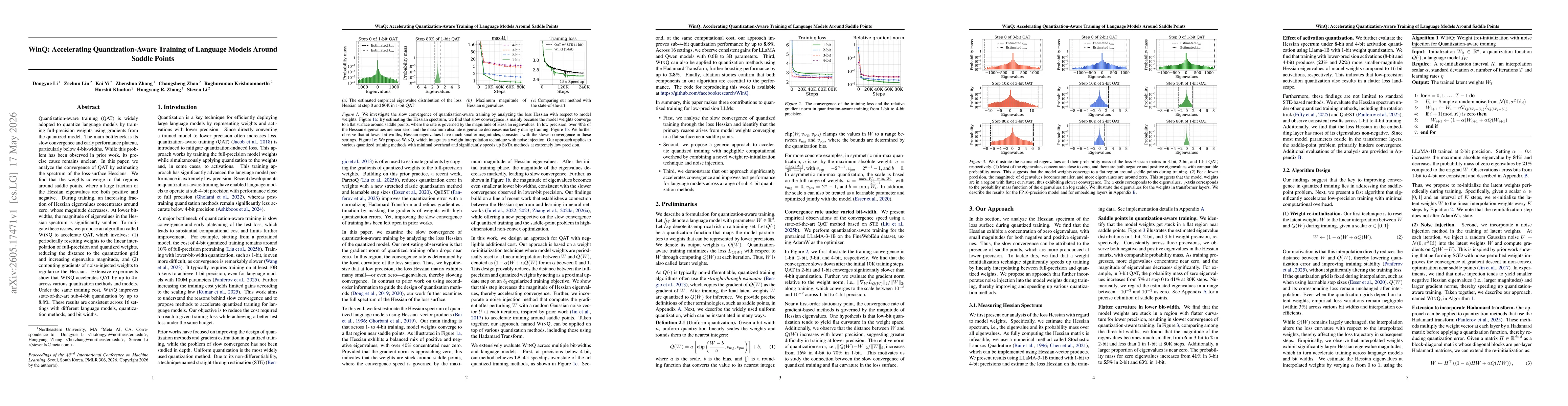 Thumbnail for WinQ: Accelerating Quantization-Aware Training of Language Models Around Saddle Points
